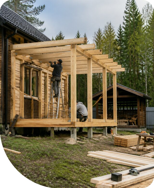 Строительство пристроек и построек на участке в Сорочинске