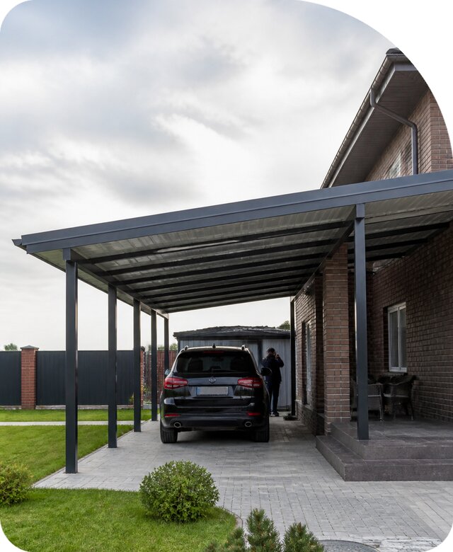 Односкатный навес под ключ в Сорочинске по цене от 4648 р. | РадиДОМА-Срч